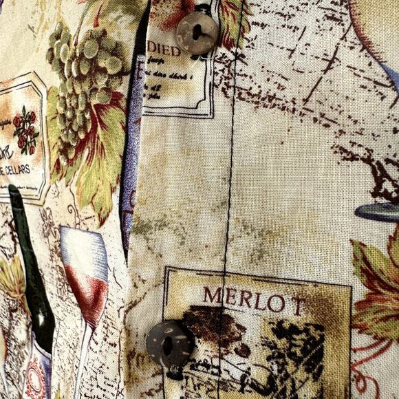 High Seas Trading Co. Wine Tasting and Vineyard Cotton Camp Shirt MADE IN USA, M - Picture 4 of 7